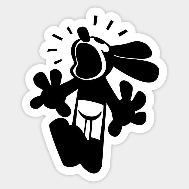 Surprised Oswald Sticker by NoirPineapple